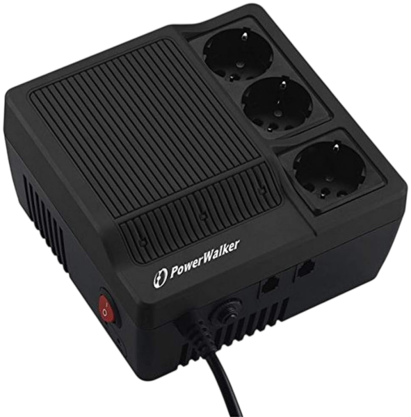 BlueWalker PowerWalker AVR 1200 Steckdosenleiste für USV 3xSchuko+RJ11 schwarz