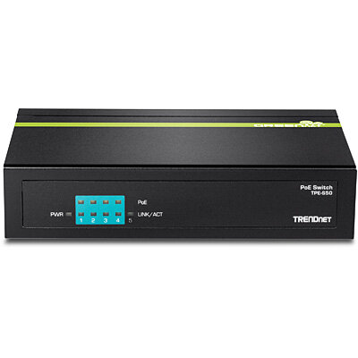 Trendnet TPE-S50 Netzwerk-Switch Unmanaged L2 Fast Ethernet (10/100) Power over Ethernet (PoE) Schwarz