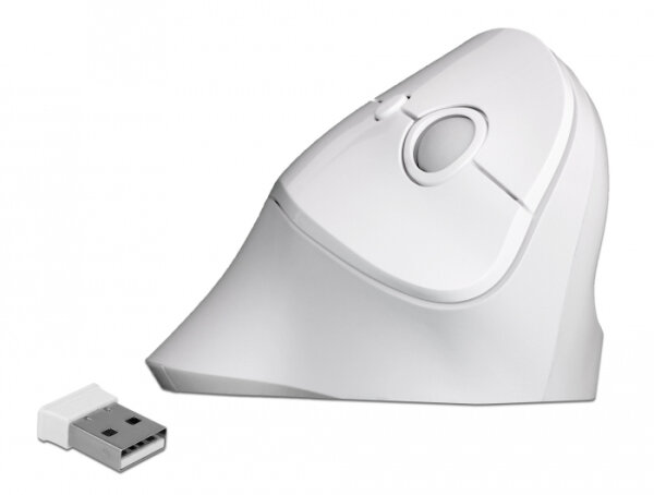 DELOCK Ergonomische USB Maus vertikal - kabellos