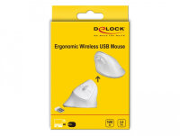 DELOCK Ergonomische USB Maus vertikal - kabellos