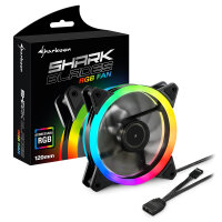 Sharkoon Lüfter  120*120*25 SHARK Blades           RGB schwa