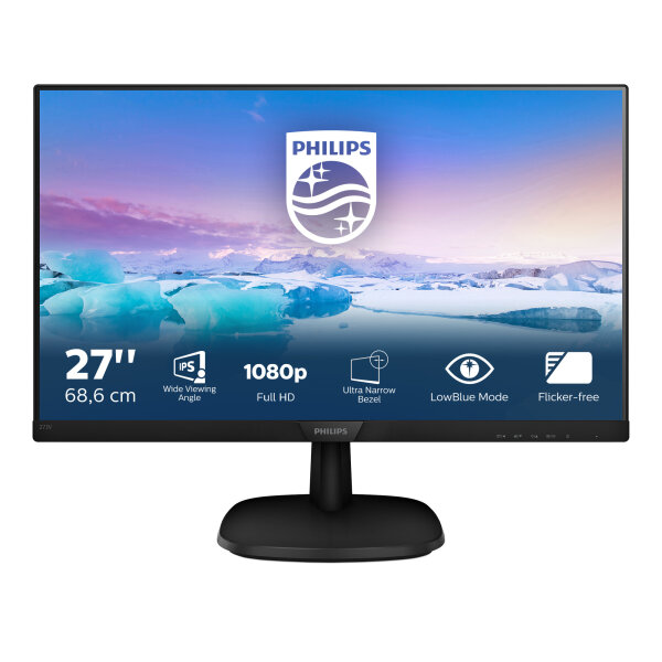 68.6cm (27") Philips 273V7QDSB V-Line IPS Full-HD 1920x1080 VGA DVI HDMI Monitor
