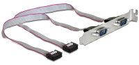 DeLOCK Seriell 2Port Slotblech