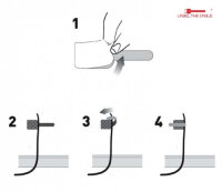 LTC Kletthalter Pro Wall 50er Set selbstklebend weiß