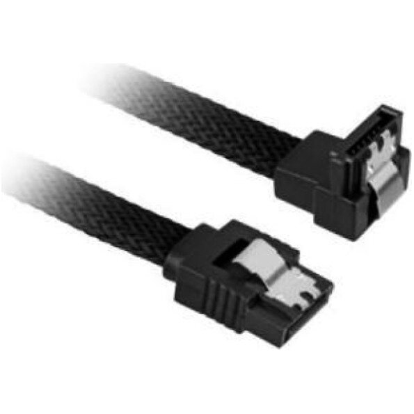 Sharkoon Kabel   SATA III 90° sleeve  0,45m         schwarz