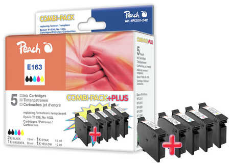 Peach Epson T1636 16XL Sparset