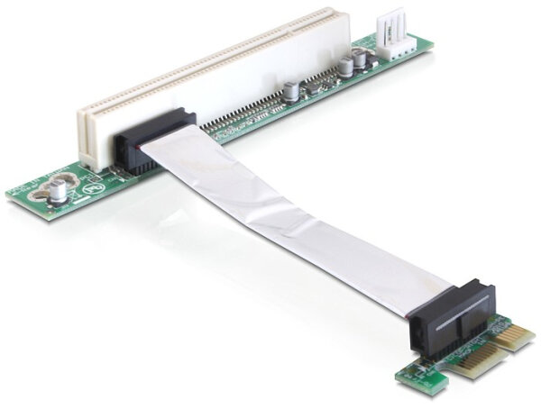 DELOCK Riser Card PCIe x1 -> PCI 32bit 5v flexibles Kabel