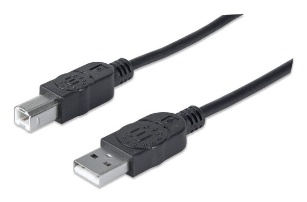 Manhattan USB2.0A/B 5m schwarz