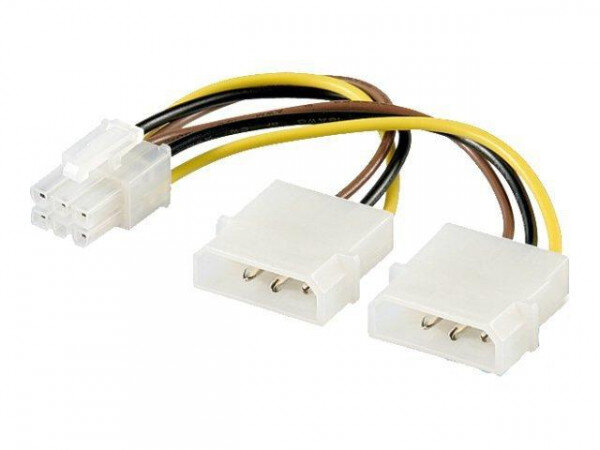 Goobay 2x 4pin->PCIe 6pin 15cm