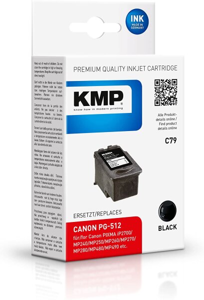 KMP Canon PG512 schwarz