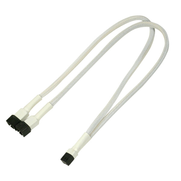Nanoxia Kabel 3-Pin Y-Kabel, 30 cm, weiß