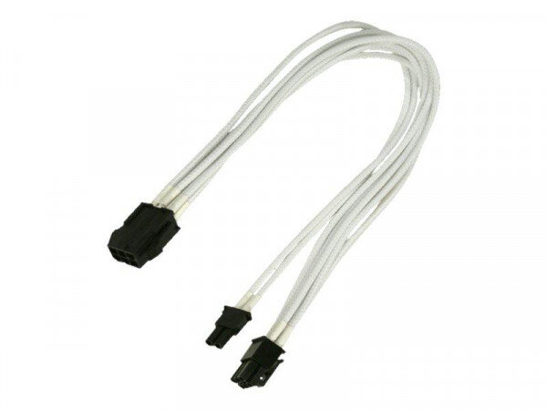 Nanoxia Kabel PCI-E 6- auf 6+2-Pin, 30 cm, Single, weiß