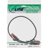 U/UTP CAT6, 0.3 Meter SCHWARZ