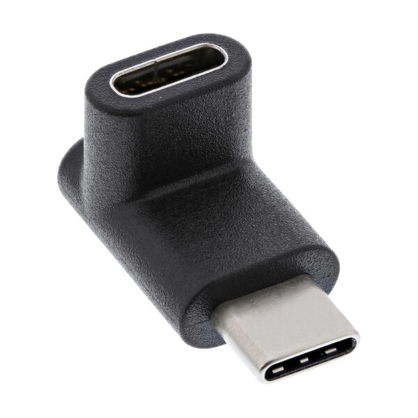 InLine USB-C 3.1 Adapter Typ C Stecker an C Buchse oben/unten gewinkelt schwarz