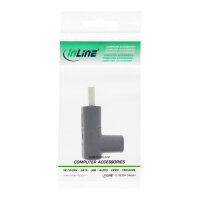 InLine USB-C 3.1 Adapter Typ C Stecker an C Buchse oben/unten gewinkelt schwarz