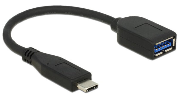 DELOCK USB3.1 Kabel C -> A St/Bu 0.10m koaxial sw Prem