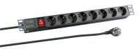 Steckdosenleiste 1HE 8 x CEE 7/3 mit Schalter,...