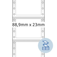 HERMA Computeretiketten weiß 88,9x23 mm Papier matt...
