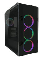 LC-Power Gaming 998B Rambot Window RGB Midi-Tower Black Edition Glasfenster Lüftersteuerung