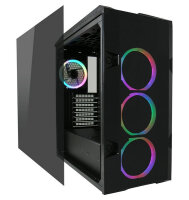 LC-Power Gaming 998B Rambot Window RGB Midi-Tower Black Edition Glasfenster Lüftersteuerung