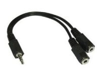 AUDIO Y-Verteilerkabel stereo 3,5mm Klinke m.->2x3,5mm...