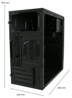 LC-Power 2014MB Micro Tower Black Edition Kabelmanagement mATX ITX Mni Case Gehäuse schwarz