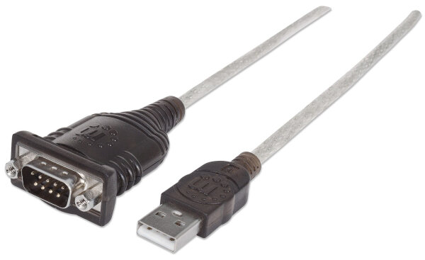 Manhattan USB auf Seriell-Konverter, Zum Anschluss eines seriellen Geräts an einen USB-Port, FTDI FT232RL-Chipsatz, 0,45 m