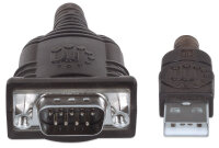 Manhattan USB auf Seriell-Konverter, Zum Anschluss eines seriellen Geräts an einen USB-Port, Prolific PL-2303HXD-Chipsatz, 0,45 m
