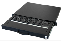 aixcase 19" Rack 1U Tastatur DE Touchpad USB schwarz