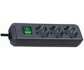 Brennenstuhl Steckdosenleiste ECO-Line 3x 3m schwarz