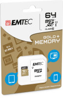 Emtec mSD 64GB UHS-I U1 EliteGold + Adapter