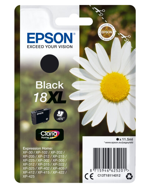 Patrone Epson 18 black XL                              T1811