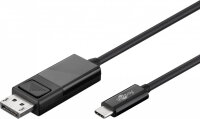 Goobay USB-C/DisplayPort 1.2m Adapterkabel schwarz
