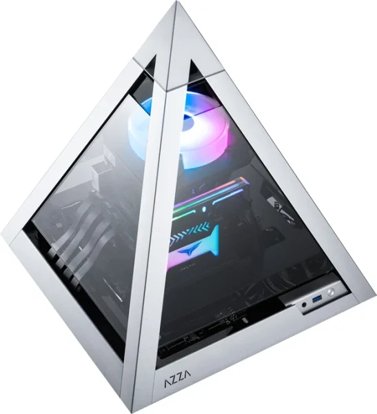 AZZA Geh mini-ITX Pyramid mini 806 Aluminium temp.Glass ARGB