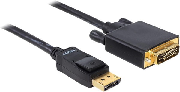 DELOCK Displayport Kabel DP -> DVI(24+1) Stecker/Stecker 1.m schwarz