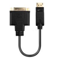 Lindy Videokabel Adapter DisplayPort / DVI-D 15cm schwarz