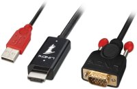 Lindy 41455 Videokabel-Adapter 1 m HDMI + USB VGA (D-Sub)...