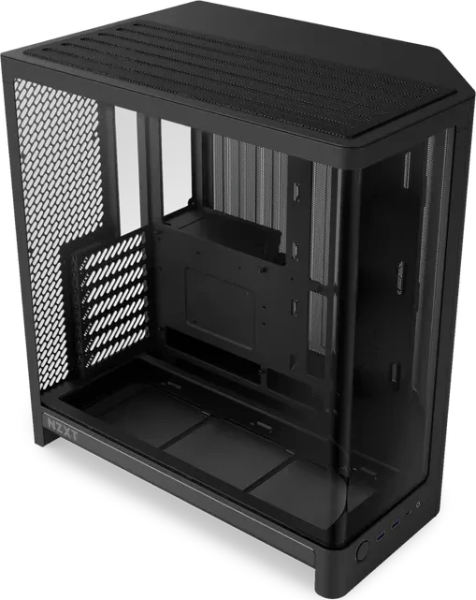 NZXT H6 Flow 2026 Dual-Chamber ATX Gaming Case Black Glasfenster