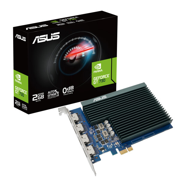 2GB ASUS GT730-4H-SL-2GD5  GeForce GT 730 passiv Passivkühlung lautlos Silent GT730 Passive