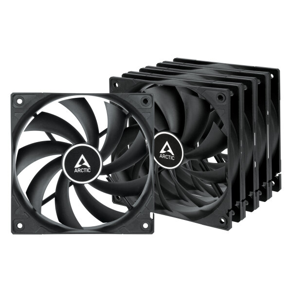 Arctic F12 120mm 5er Pack Case Fan 5 Stück Gehäuse Lüfter 12cm Lüfter schwarz