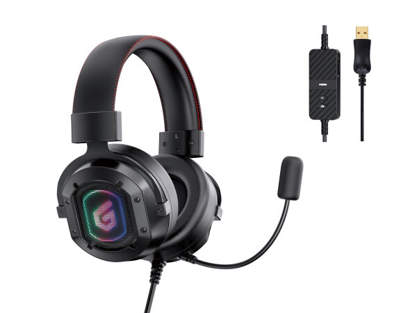 CONCEPTRONIC Headset Gaming USB-A/7.1 Sound/RGB/Bed.2.20m sw
