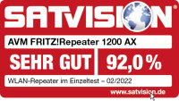 AVM FRITZ!Repeater 1200 AX 574+2402Mbps 1x1000Base-T WPA3 Mesh