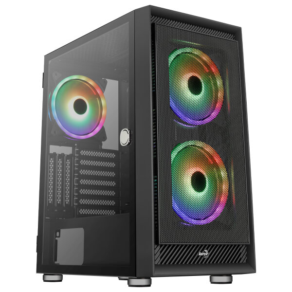 AeroCool Graphite ARGB v3 Window Black Edition Midi-Tower MicroATX / ATX / MiniITX ohne Netzteil