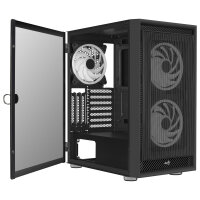 AeroCool Graphite ARGB v3 Window Black Edition Midi-Tower MicroATX / ATX / MiniITX ohne Netzteil