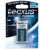 Tecxus 9V Block Batterie 1 Stück 6LR61/6LP3146...