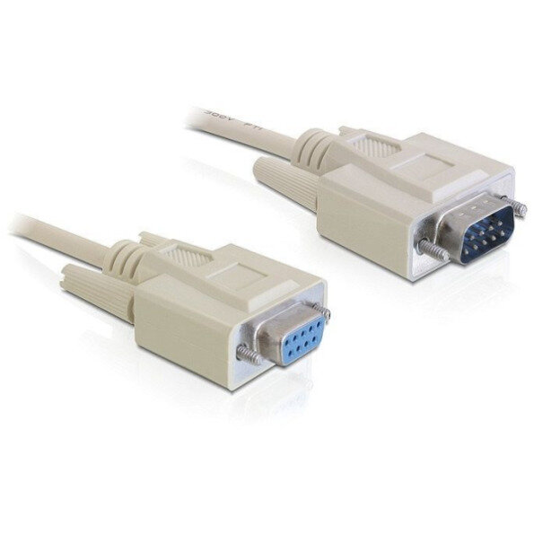 DELOCK Seriell-Verl. D-Sub9 -> D-Sub9 St/Bu 1.00m grau