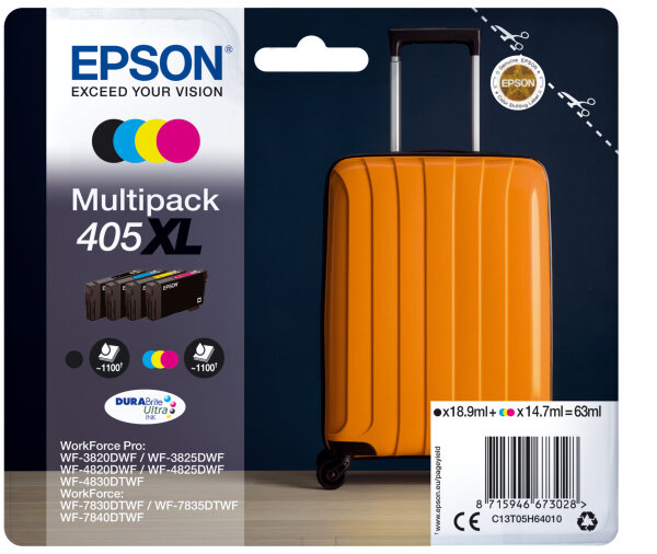 Patrone Epson 405 4er-Pack black + color XL            T05H6