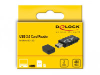 DELOCK Mini USB 2.0 Card Reader mit SD und Micro SD Slot