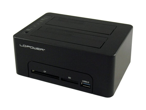 LC-Power Dockingstation USB 3.0 2-Bay 2,5"/3,5"HDD/SSD + Hub