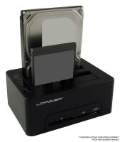 LC-Power Dockingstation USB 3.0 2-Bay 2,5"/3,5"HDD/SSD + Hub